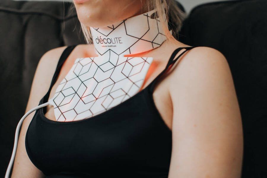 Décolite LED masker voor Decolleté huidverjonging en huidverbetering 633Nm