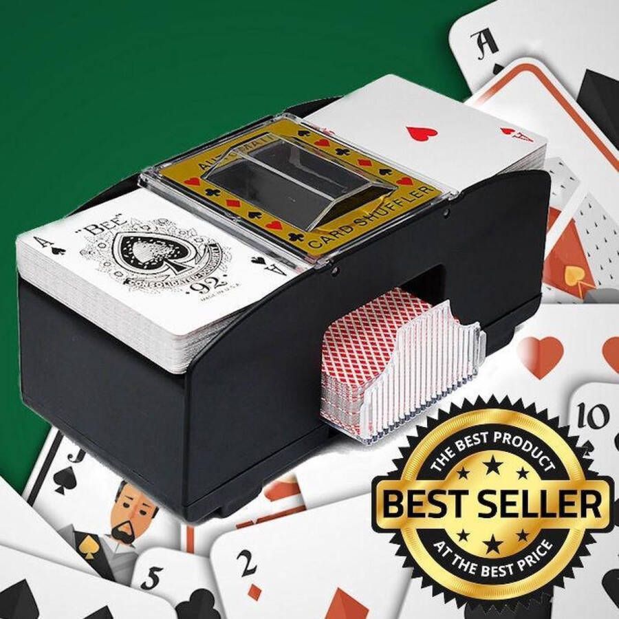 Merkloos Sans marque Decopatent Automatische kaartenschudmachine voor speelkaarten Kaartenschudder op batterijen Poker Blackjack Card Shuffer