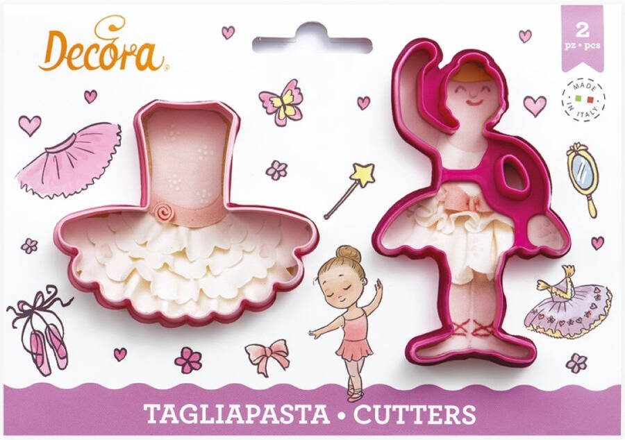 Decora Koekjesuitsteker Plastic Ballerina pk 2