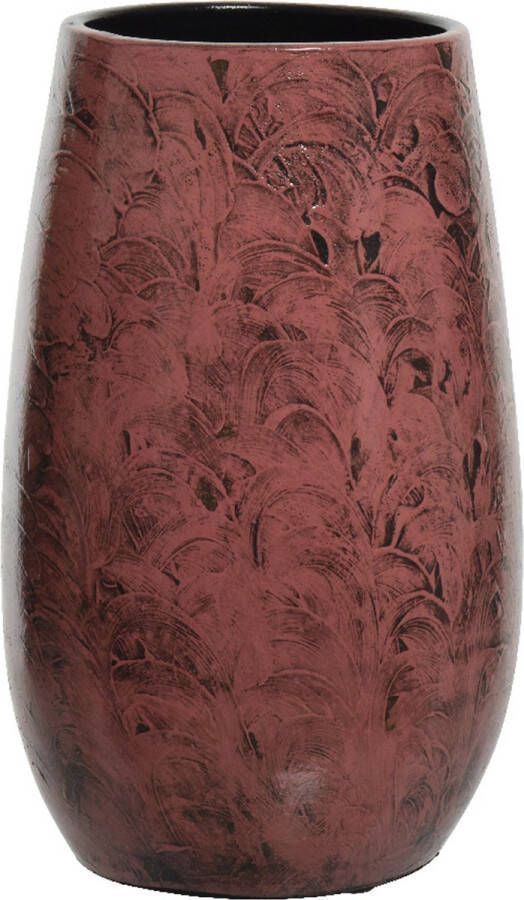 Decoris Bloemenvaas Amazing terracotta donker roze D19 x H30 cm boeketten vaas Vazen