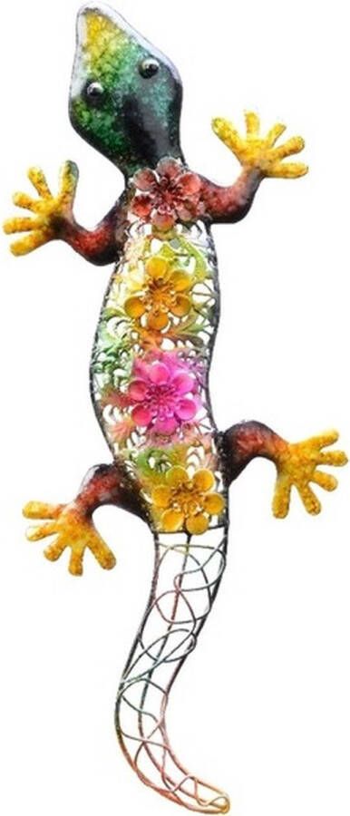 Decoris Grote Metalen Salamander Gekleurd 55 X 25 Cm Tuin Decoratie Tuindecoratie Salamanders Dierenbeelden Hangdecoraties