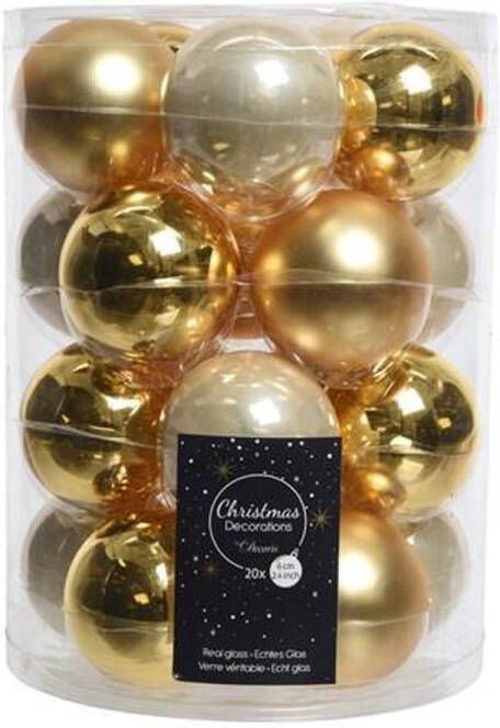 Decoris kerstballen 20 stuks 6cm glas