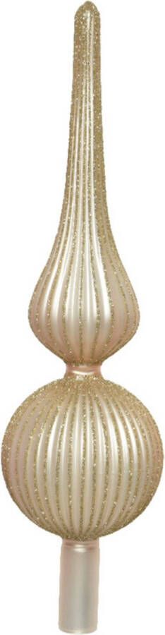 Decoris kerstboom piek gedecoreerd champagne glas 31 cm