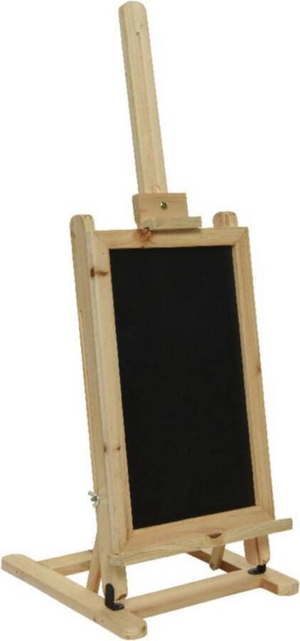 Decoris Krijtbord memobord schildersezel van hout 31 x 29 x 85 cm Krijtborden