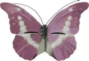 Decoris Roze vlinderhuis 20 cm Tuindecoratie Diervriendelijk Hotel huisje voor vlinders
