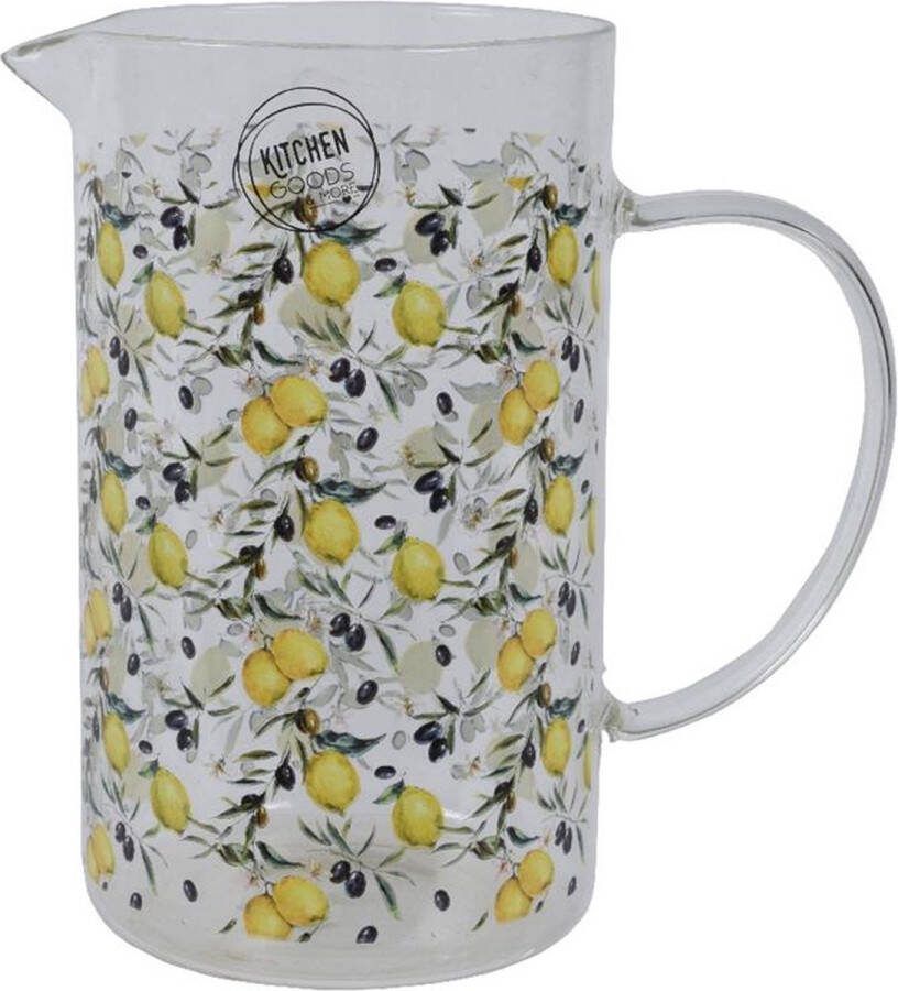 Decoris Schenkkan Citroen glas 1 liter