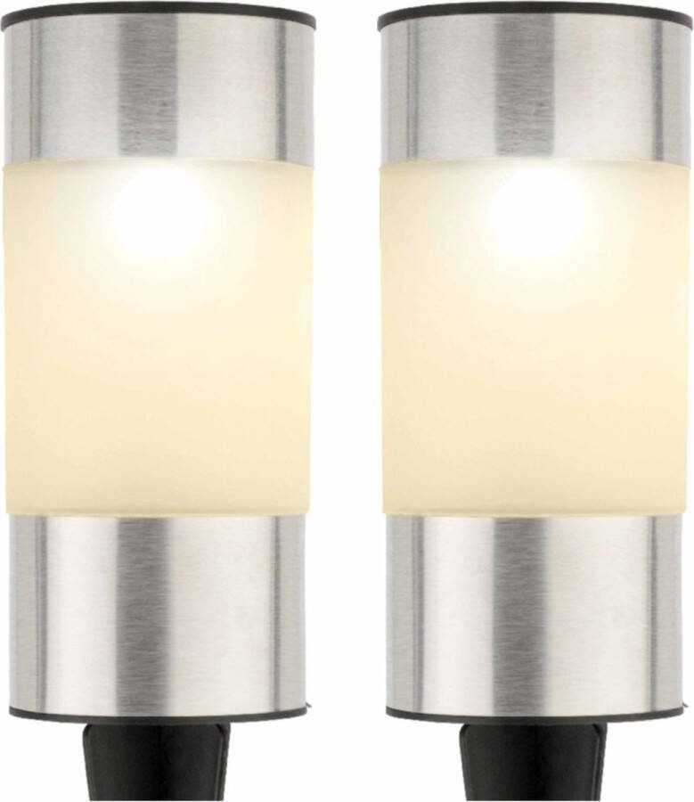 Decoris 8x stuks solar tuinlamp 14 cm Tuinverlichting Tuinlampen Solarlampen op zonne-energie