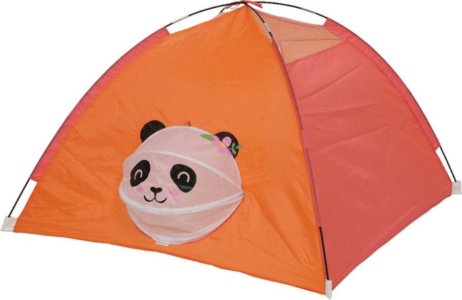 Decoris Speeltent voor kinderen panda thema polyester oranje 120 x H80 cm Speeltenten