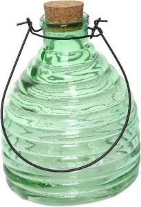 Decoris Wespenvanger wespenval transparant groen 17 cm van glas Insectenvangers insectenvallen Insectenbestrijding