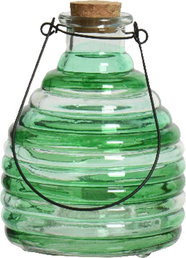 Decoris Wespenvanger wespenval met hengsel glas groen D13 x H17 cm