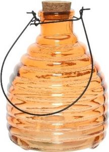 Decoris Wespenvanger wespenval oranje 17 cm van glas Insectenvangers insectenvallen Insectenbestrijding