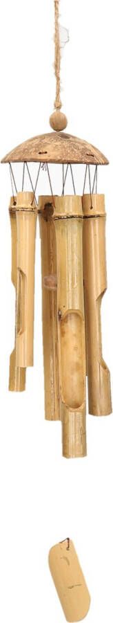 Decoris Windgong van bamboe hout D10 x H63 cm
