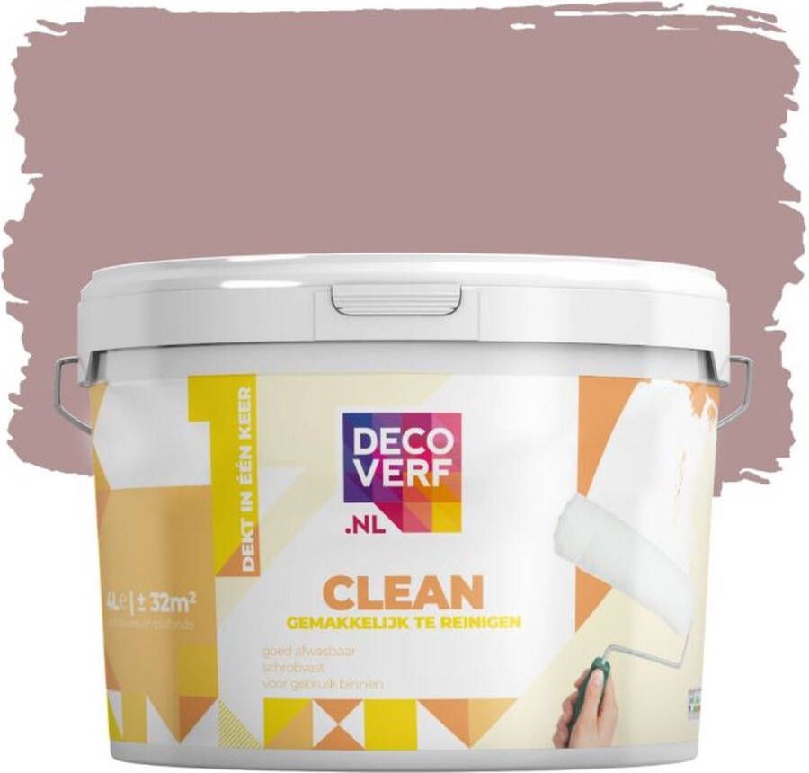 Decoverf.nl Decocerf Clean Muurverf Vorstelijk Roze 4l