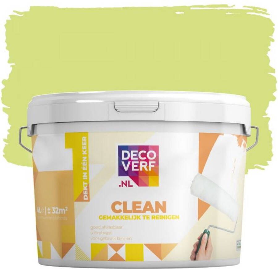 Decoverf.nl Decoverf Clean Muurverf Avocado 4l
