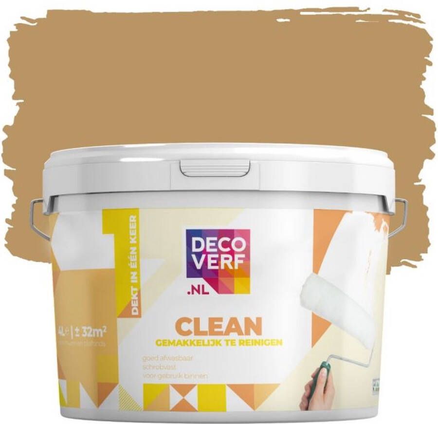 Decoverf.nl Decoverf Clean Muurverf Caramel 4l