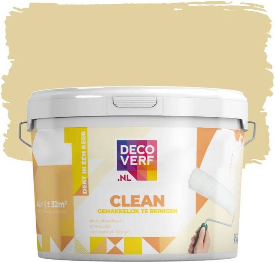 Decoverf.nl Decoverf Clean Muurverf Gembergeel 4l