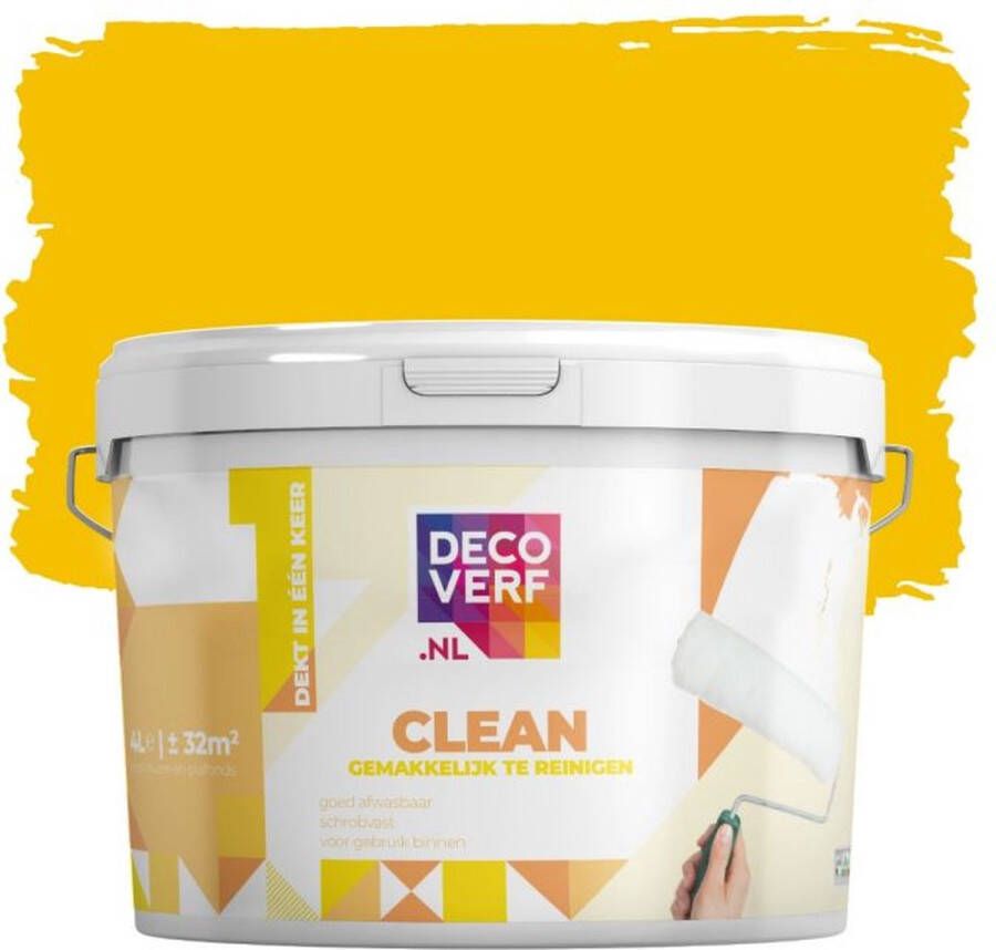 Decoverf.nl Decoverf Clean Muurverf Goudgeel 4l