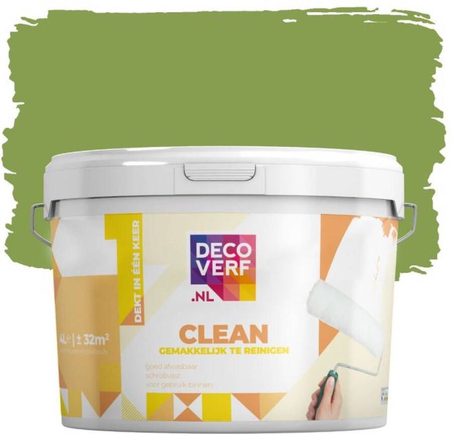 Decoverf.nl Decoverf Clean Muurverf Jadegroen 4l