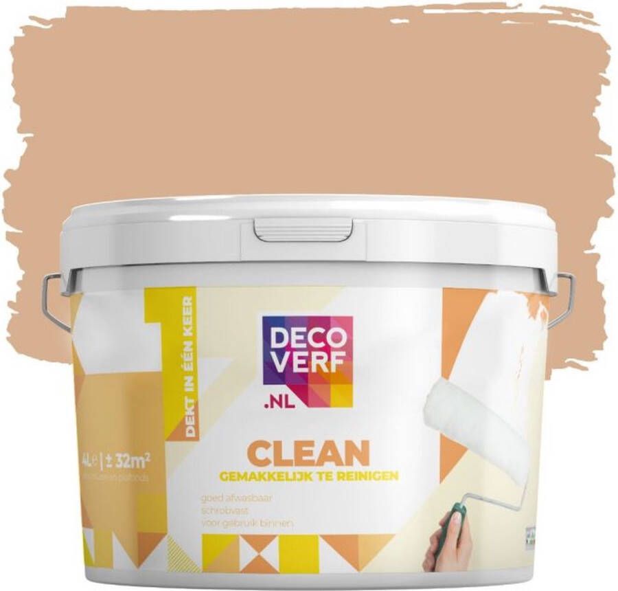 Decoverf.nl Decoverf Clean Muurverf Warmbeige 4l