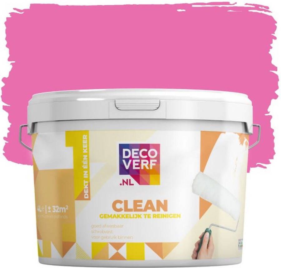 Decoverf.nl Decoverf Clean Muurverf Warmroze 4l