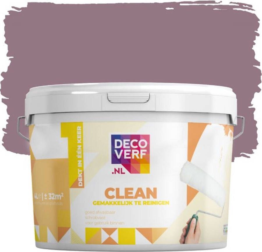 Decoverf.nl Decoverf Clean Muurverf Zacht Violet 4l