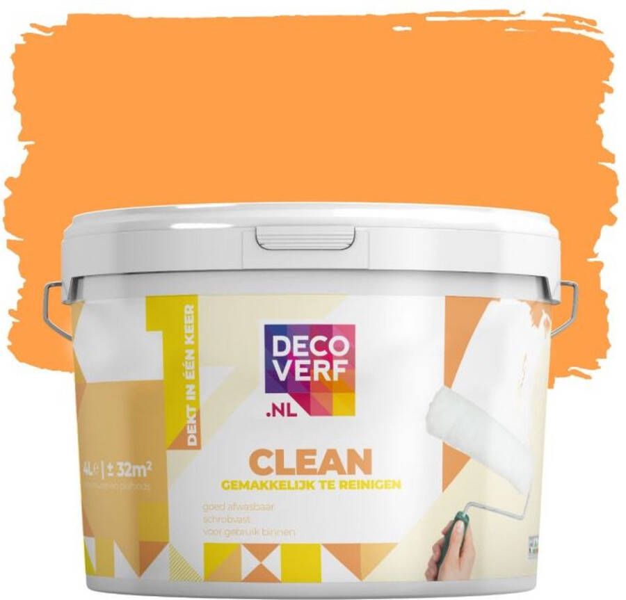 Decoverf.nl Decoverf Clean Muurverf Zomergeel 4l