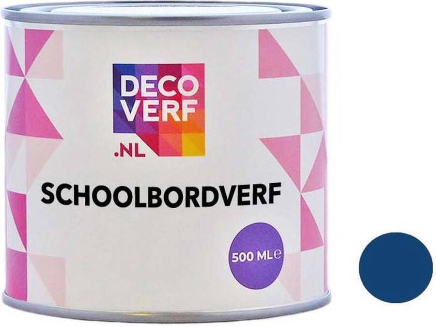Decoverf.nl Decoverf schoolbordverf donkerblauw 500ml