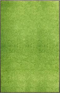 Decoways Deurmat wasbaar 120x180 cm groen