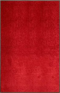 Decoways Deurmat wasbaar 120x180 cm rood