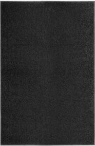 Decoways Deurmat wasbaar 120x180 cm zwart