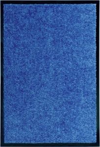 Decoways Deurmat wasbaar 40x60 cm blauw