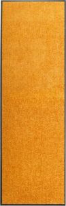 Decoways Deurmat wasbaar 60x180 cm oranje