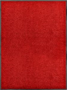 Decoways Deurmat wasbaar 90x120 cm rood
