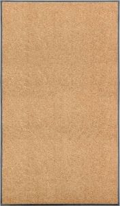 Decoways Deurmat wasbaar 90x150 cm crème