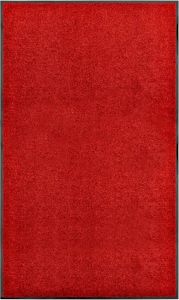 Decoways Deurmat wasbaar 90x150 cm rood