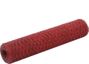 Decoways Kippengaas 25x0 75 m staal met PVC coating rood
