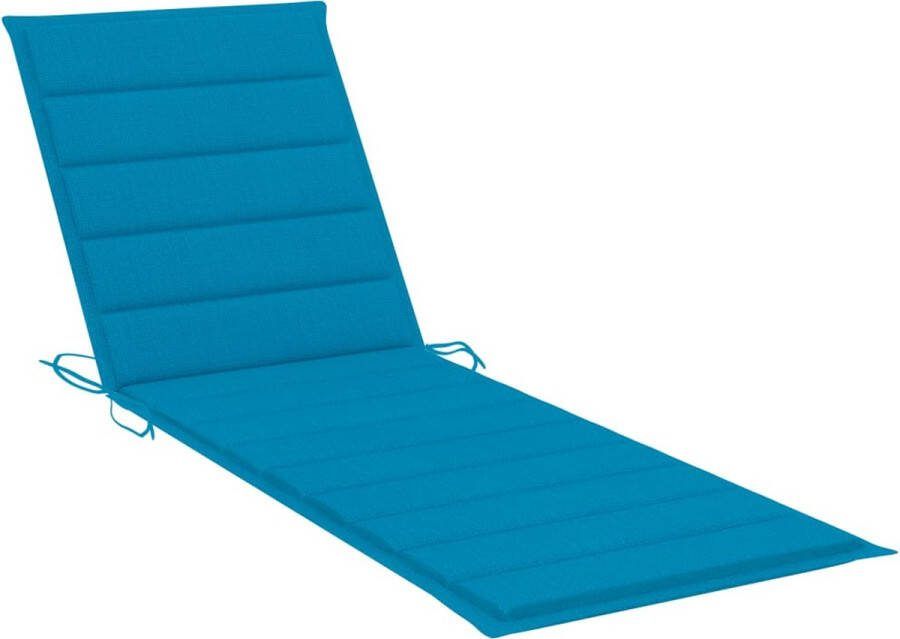 Decoways Ligbedkussen 200x60x4 cm stof blauw