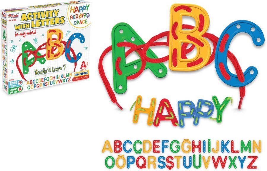DEDE Activiteit Met Brieven- Knutselset Handwerken -Montessori speelgoed ACTIVITY WITH LETTERS 140 PCS. 140 Stuks