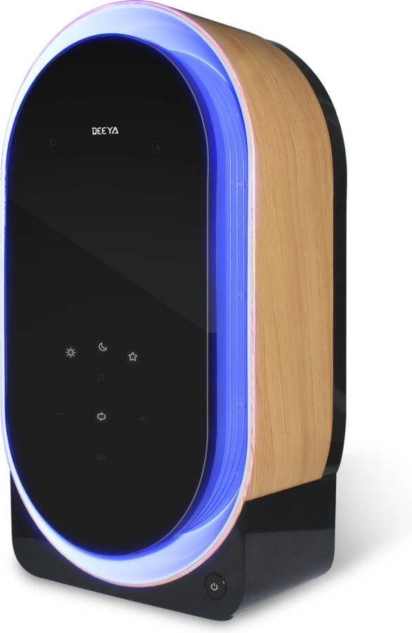 Deeya Desktop Air Purifier Integrated Audio Room Air Purifier with HEPA Filter and UVB Disinfectant Night Light Aromatherapy