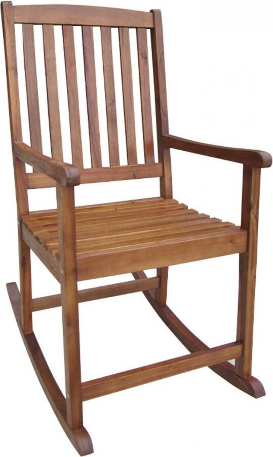 Degamo Comfortabele houten schommelstoel geolied acaciahout