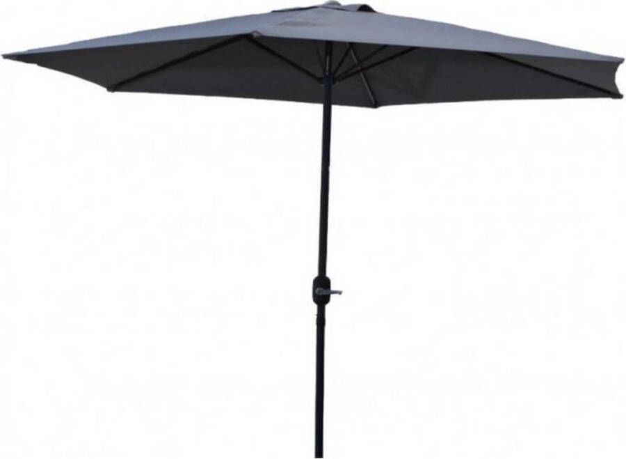 Degamo Parasol 300cm strakke parasol zonnescherm grijs