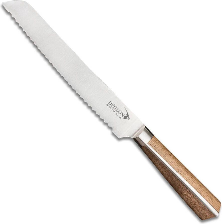 Deglon Déglon Broodmes 20 cm High-Woods Unieke Combinatie van Witte Eik en Walnoot