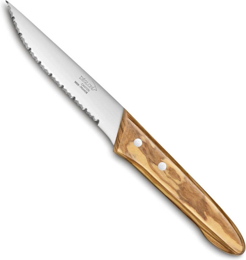 Deglon Déglon Canyon Olivier Steakmes 14 cm Olijfhouten Handvat