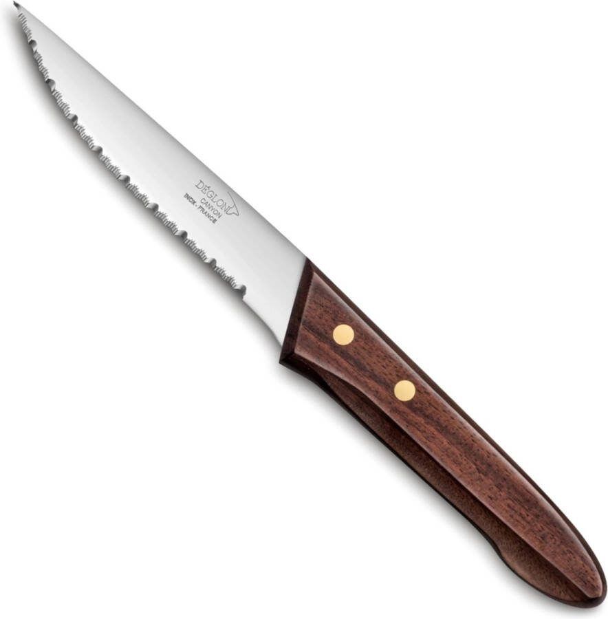 Deglon Déglon Canyon Steakmes Microkarteling Roestvrij Staal 14 cm Lemmet Palissander Handvat