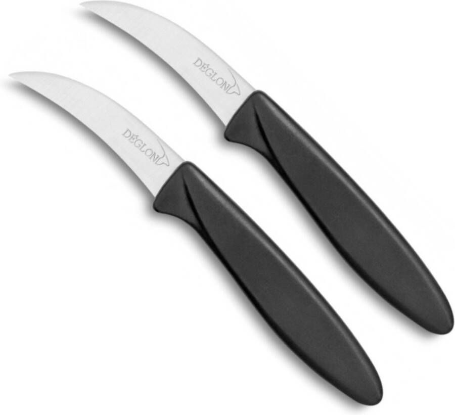 Deglon Déglon Gebogen Schilmessen Set 3 Inch 2 Stuks Roestvrijstaal 3Cr14 Vaatwasmachinebestendig