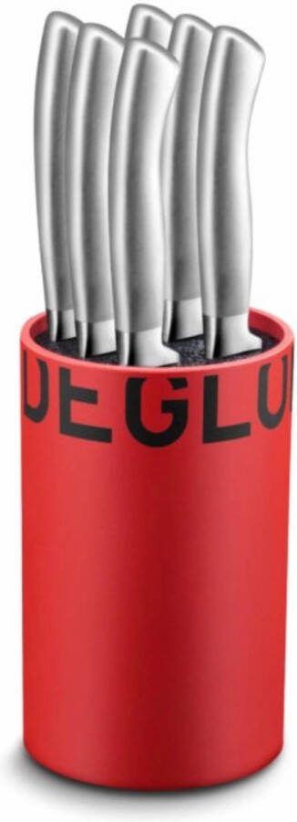 Deglon Déglon Petit Model Rood Messenblok met Oryx Steakmessen Modern en Functioneel