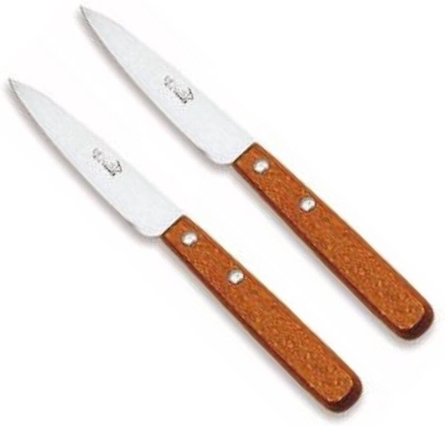 Deglon Déglon Schilmes 4 Inch Vernist Beukenhout Handvat Roestvrijstaal Lemmet 2 stuks