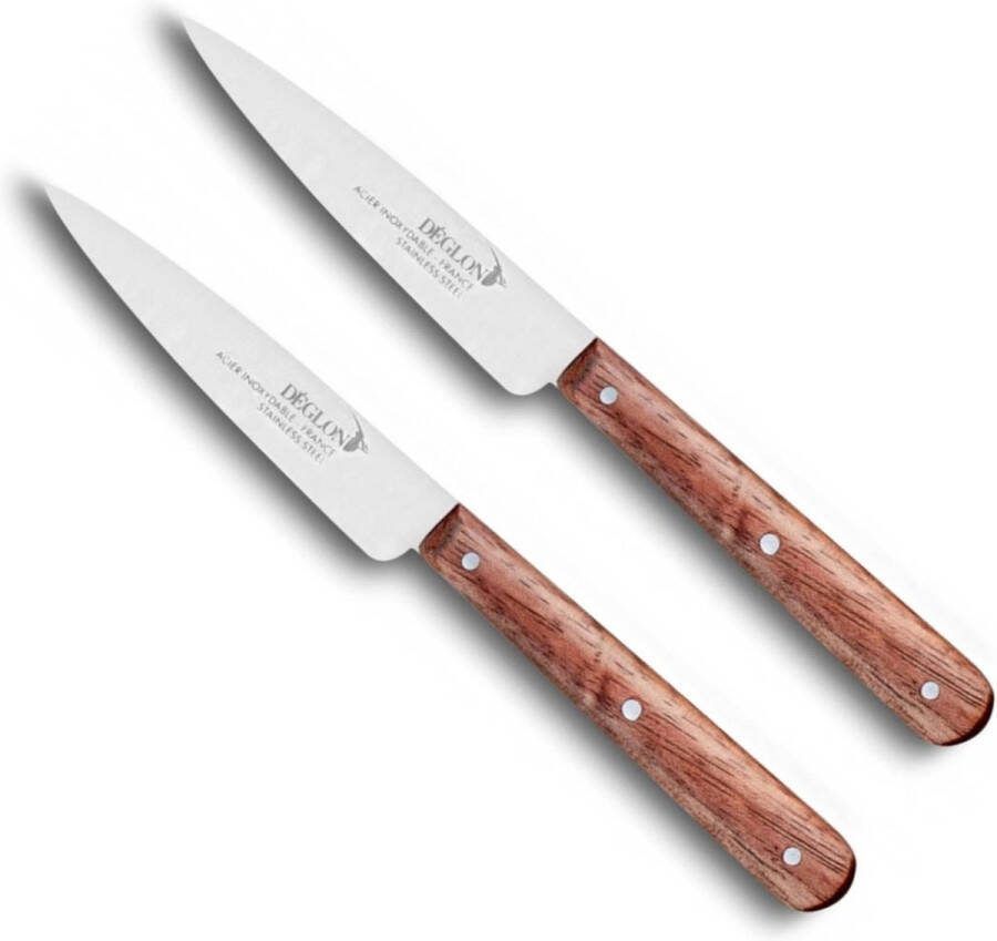 Deglon Déglon Schilmes met Houten Handvat Volledige Tang 8 cm Roestvrijstaal 2 stuks