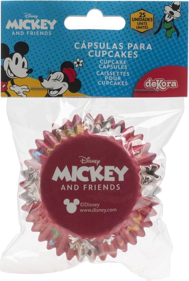 DeKora Baking Cups Disney Mickey Mouse pk 25 Cupcake Vormpjes