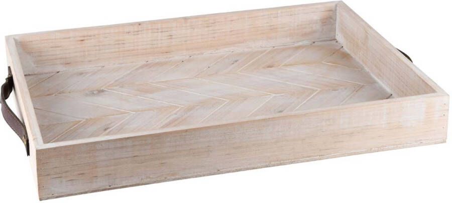 Dekoratief Dienblad naturel hout 50x35x6cm A215446